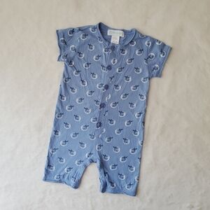 Feather Baby Henley Fish Romper